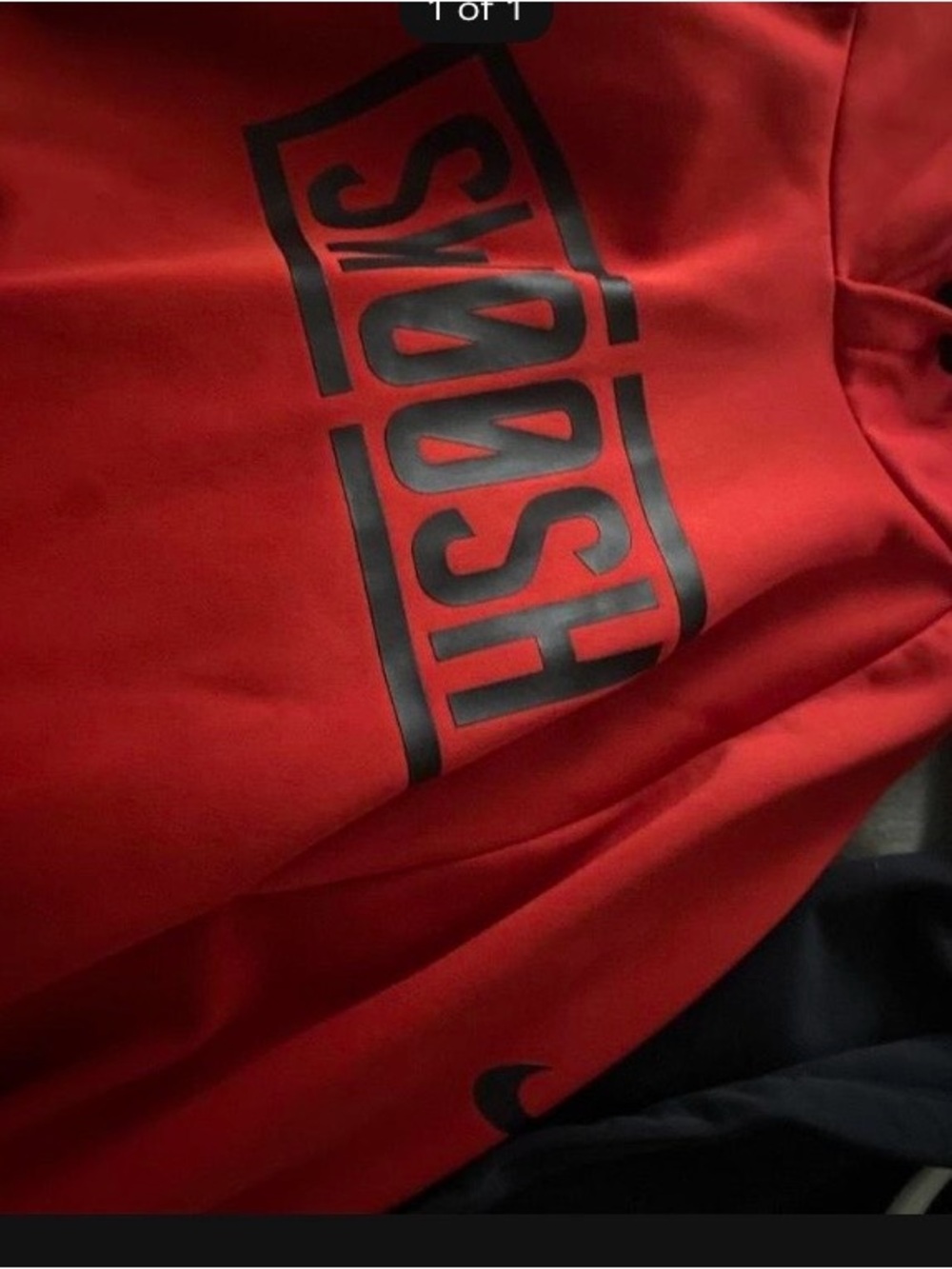 Nike Red Crewneck Sweatshirt with Black Graphic